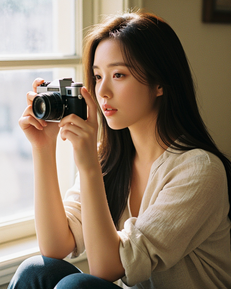 오후의 햇살과 카메라
