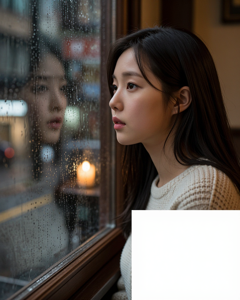 비 오는 창가의 온기